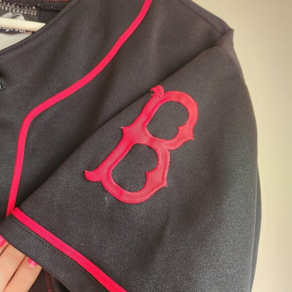 MLB Boston Red Sox Black Jersey L/XL 48 Majestic - Picture 3 of 10